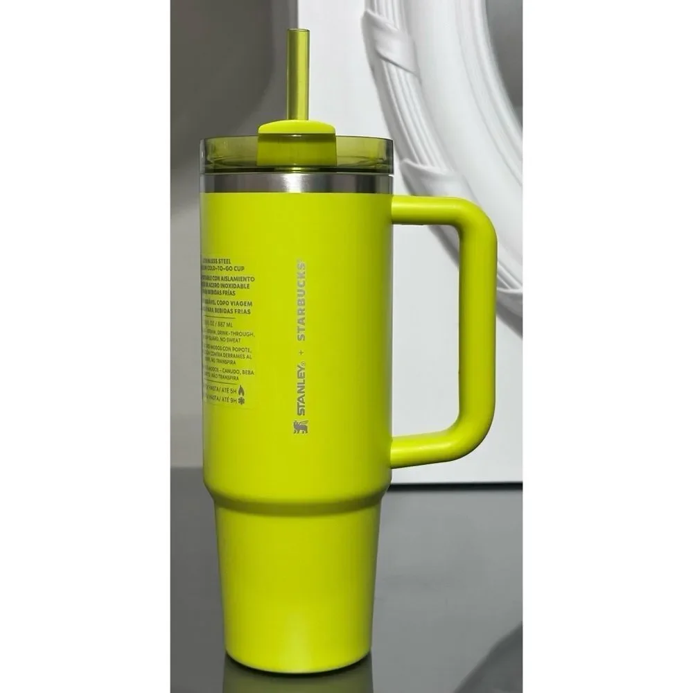 Stanley x Starbucks Mexico Exclusive 2024 30oz Tumbler-‎ LEMONGRASS YELLOW - Picture 2 of 5